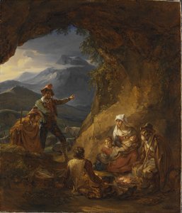 Bandidos entrando en la morada de un pastor, 1823 de Alexander Lauréus