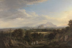 Una Vista de Edimburgo desde el Oeste, c.1822-26 de Alexander Nasmyth