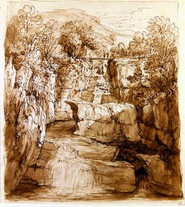 Las cataratas de Bracklinn, Perthshire, c.1810 de Alexander Nasmyth