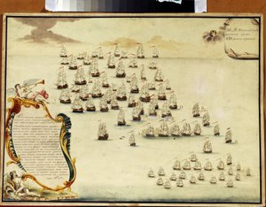 La batalla naval del estrecho de Kerch el 19 de julio de 1790