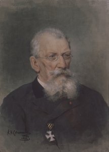 Retrato del artista Pyotr P. Sokolov 1821-1899 de Alexander Nikolaevich Stepanov