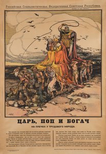 El Zar, el sacerdote y el hombre rico, 1919 de Alexander Petrovich Apsit