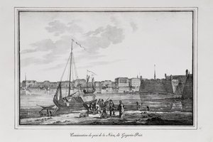 El muelle Petrovsky en San Petersburgo, el llamado alborotador de Gagarinsky, Serie Vistas de San Petersburgo de Alexander Pluchart