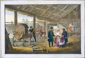 La posada en el camino, 1820 de Alexander Pluchart