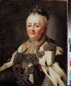 ""Retrato de Catalina II (caterina II) (1729-1796), emperatriz de Rusia"" Pintura de Alexandre Roslin (1718-1795). Estado Regional I. Museo de Arte de Pozhalostin, Ryasan. de Alexander Roslin