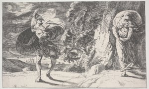 Fingal encuentra a Carbon Carglass, impreso por primera vez c.1773 de Alexander Runciman