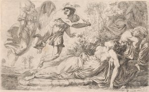 Perseo y la Medusa durmiente, 1774 de Alexander Runciman