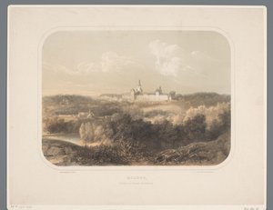 Abdij Rolduc Rolduc, 1ra Sección del Seminario de Limburg (título sobre objeto) Rolduc y sus alrededores (título de la serie) de Alexander Schaepkens