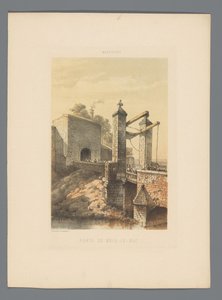 Puerta de Bosch en Maastricht Porte de Bois-le-duc (título sobre el objeto) Monumentos de Maastricht (título de la serie)