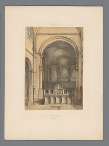Interior de la Basílica de San Servacio en Maastricht St. Servais (Interior) (título sobre el objeto) Monumentos de Maastricht (título de la serie) de Alexander Schaepkens