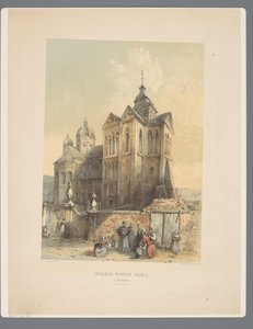 Onze Lieve Vrouwe Munsterkerk te Roermond Iglesia de Nuestra Señora, en Roermonde (costa norte). (título en el objeto) Monumentos antiguos de arquitectura desde el siglo XI hasta el siglo XIII en Limburg (título de la serie) de Alexander Schaepkens
