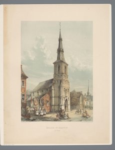 Sint-Maartenkerk y Sint-Truiden Iglesia de San Martín en St Trond (título sobre el objeto) Monumentos antiguos de arquitectura desde el siglo XI hasta el siglo XIII en Limburg (título de la serie) de Alexander Schaepkens