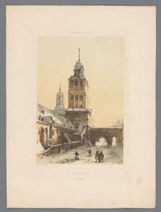 Basílica de San Servacio en Maastricht St Servais (Côté Nord) (título sobre objeto) Monumentos de Maastricht (título de la serie) de Alexander Schaepkens