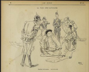 La paz sino-japonesa, Posición interesante. Los interesados. De: Le Rire, 11 de mayo de 1895, 1895 de Alexander Stuart Boyd