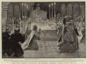 La nueva ópera, Harold, en Convent Garden, escena del acto II de Alexander Stuart Boyd