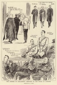 La apertura del Parlamento, bocetos en la Cámara de los Comunes de Alexander Stuart Boyd