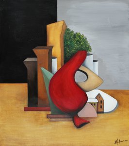 Ciudad geométrica roja