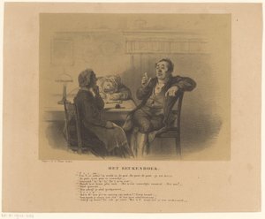 Hombre y mujer en la mesa
El libro de cocina (título en el objeto) de Alexander Ver Huell