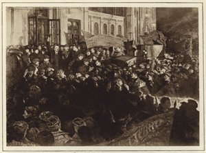 La llegada de Lenin a San Petersburgo, Rusia de Alexander Viktorovich Moravov