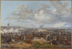 Las tropas suecas asaltan la puerta de Leipzig (Alemania)
