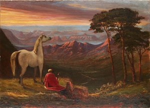 Escena entre las colinas, Mahabaleshwar (óleo sobre lienzo)