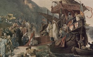 El Emperador Federico II recibe en Stolzenfels a su novia Isabella de Alexander Zick