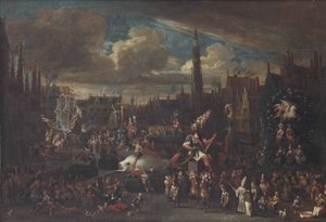 El Ommegang de Amberes en el Meir de Alexander van Bredael