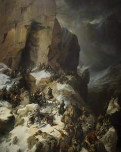 Suvorov cruzando el paso de Panix, 1860