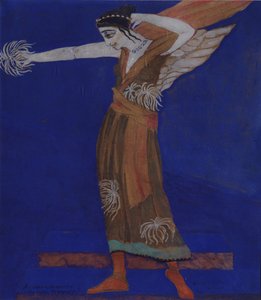 Diseño de vestuario para la obra Famira-kifared de I. Annensky, 1916 de Alexandra Alexandrowna Exter