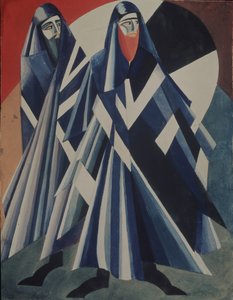 Judíos. Diseño de vestuario para la obra de teatro Salomé de O. Wilde, 1917 de Alexandra Alexandrowna Exter