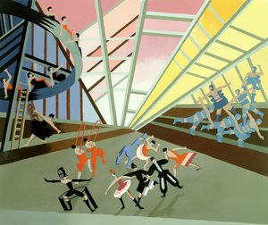 Proyecto de luz para un ballet, pub. 1930 (gouache sobre pochoir) de Alexandra Alexandrowna Exter