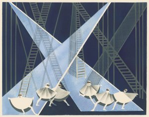 Diseño escénico del portafolio Décors de Théâtre, 1930 de Alexandra Alexandrowna Exter