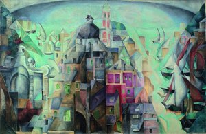 Vista sintética de la ciudad de Diepe, 1912-1913 de Alexandra Alexandrowna Exter