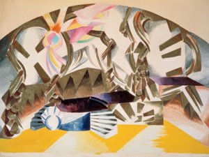 Diseño de escenografía para la representación en Moscú, Teatro Kamerny, 17 de mayo de 1921