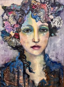 Mujer en el arte texturizado de Alexandra Higgins