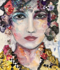 Retrato floral caprichoso de Alexandra Higgins