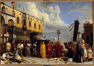 Honores funerarios a Tiziano (Tiziano Vecellio) de Alexandre Jean Baptiste Hesse