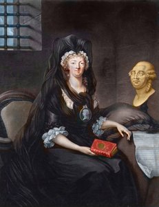 Retrato de María Antonieta (1755-1793) en luto profundo en la prisión del Temple (o 
