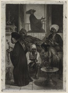 Café en Constantinopla de Alexandre Bida