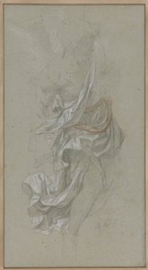 Estudio de drapeado para Un ángel asistiendo a Dios Padre, en Le Paradis Perdu (Paradise Lost) de Alexandre Cabanel
