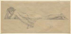 Estudio para "Le Poete Florentin" de Alexandre Cabanel