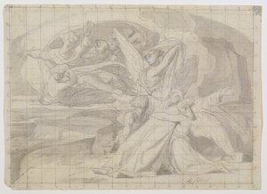 Estudio para La muerte de Moisés, 1851 de Alexandre Cabanel