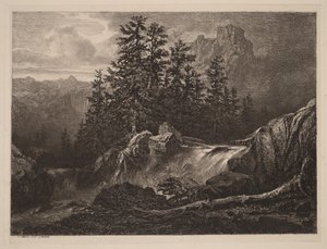 Cascada de montaña de Alexandre Calame