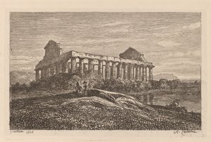 Ruinas en Paestum de Alexandre Calame