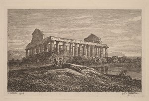 Ruinas de Paestum de Alexandre Calame