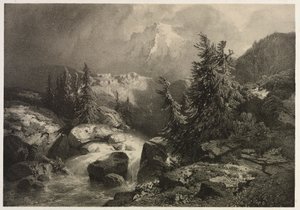 Tormenta en los Alpes de Alexandre Calame