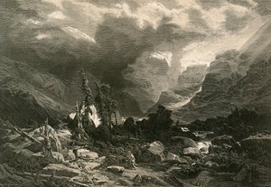 Tormenta en el Haslithal, Oberland bernés de Alexandre Calame