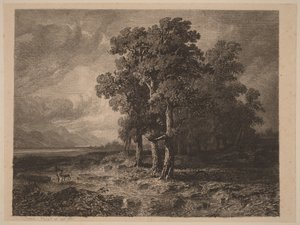 Árboles en una tormenta de Alexandre Calame