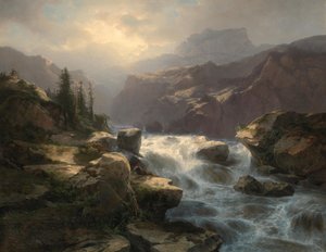 Cascada de Handeck en Grimsel de Alexandre Calame