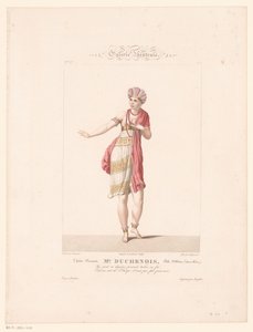 Portret van mevrouw Duchenois in de rol van Alzire Mlle Duchenois. Rôle d